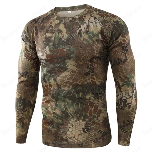 Outdoor Hunting Prints - Męska koszulka z długim rękawem w
